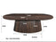 Salontafel Salvator Walnut Oval 120